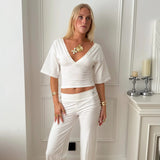 MAEVE SHELL BUTTONS PANTS IN WHITE - scandivv