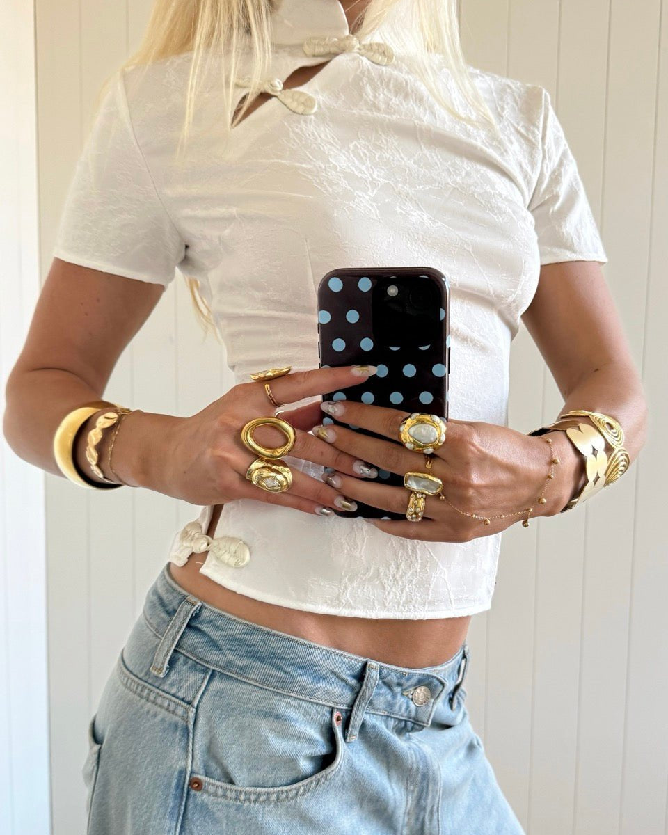 SUUS COLLAR TOP IN CREAM - scandivv