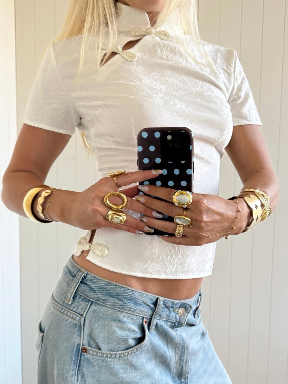 SUUS COLLAR TOP IN CREAM - scandivv