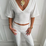 MAEVE SHELL BUTTONS PANTS IN WHITE - scandivv