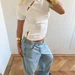 SUUS COLLAR TOP IN CREAM - scandivv