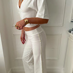 MAEVE SHELL BUTTONS PANTS IN WHITE - scandivv