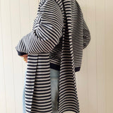 ALVA KNIT WITH SCARF IN NAVY AND GREY - scandivv