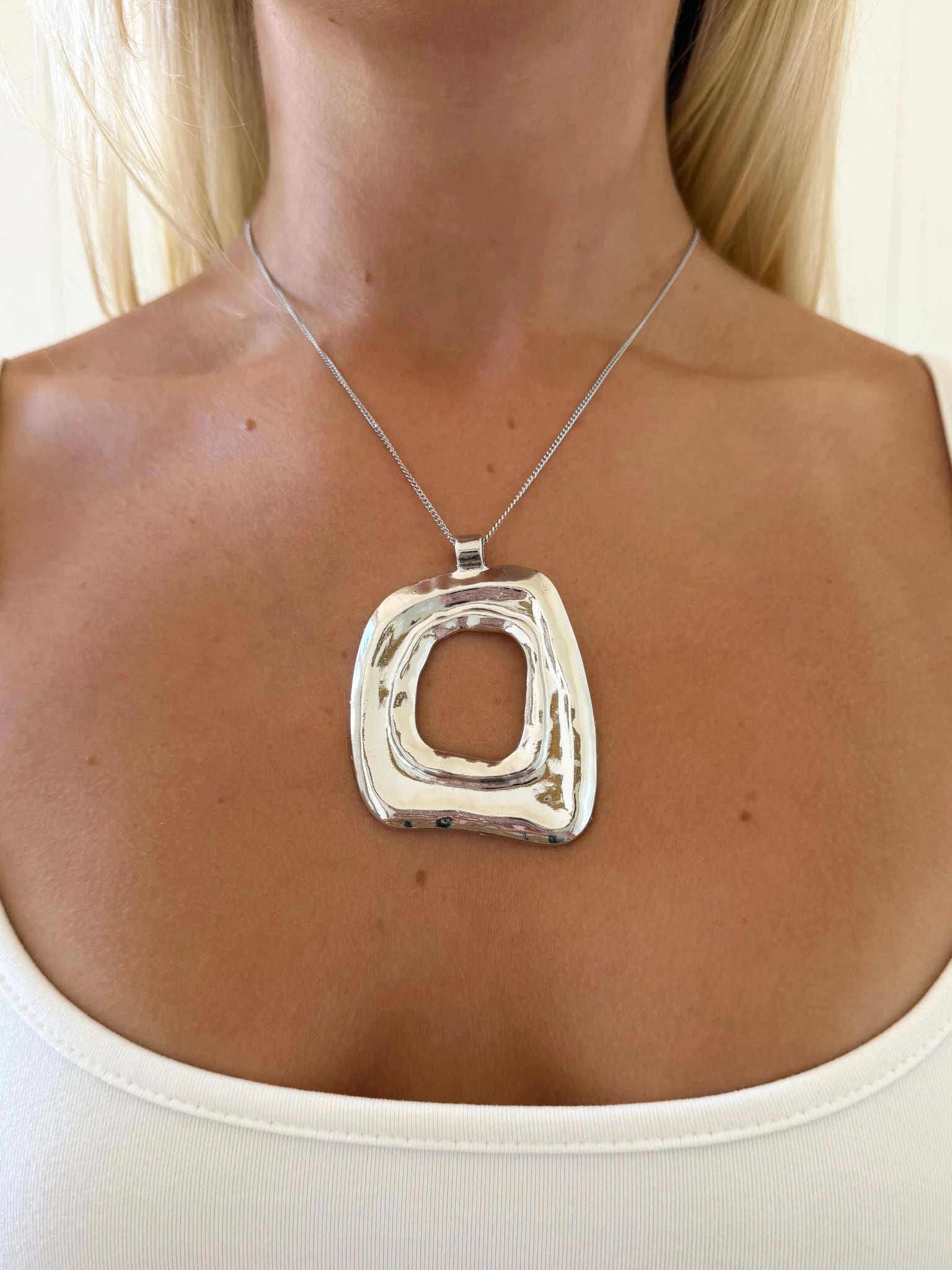 PIEN NECKLACE WITH CHAIN SILVER - scandivv