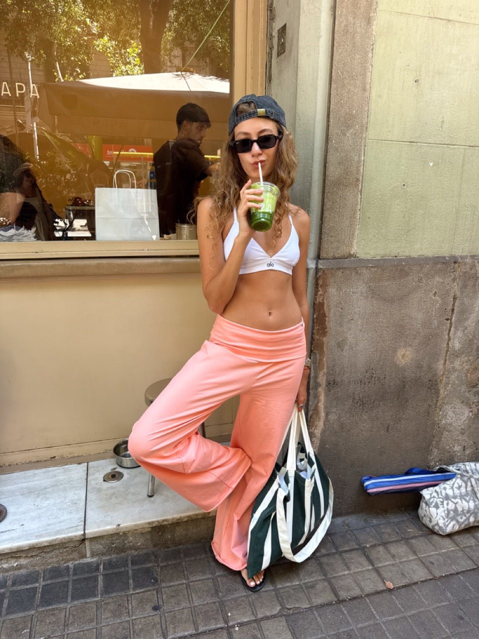 Coral Eva Wide-Leg Foldover Pants – scandivv