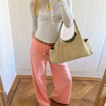 EVA WIDE LEG FOLDOVER PANTS IN CORAL - scandivv