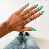BEER RING SILVER IN WHITE - scandivv