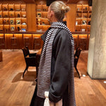 ALVA KNIT WITH SCARF IN NAVY AND GREY - scandivv