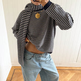 ALVA KNIT WITH SCARF IN NAVY AND GREY - scandivv