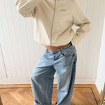 RUBI PU JACKET IN CREAM - scandivv