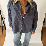PREORDER - STEVIE PLAID SHIRT IN NAVY - scandivv