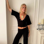 MAEVE SHELL BUTTONS PANTS IN BLACK - scandivv