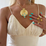 RENS NECKLACE IN AQUA - scandivv