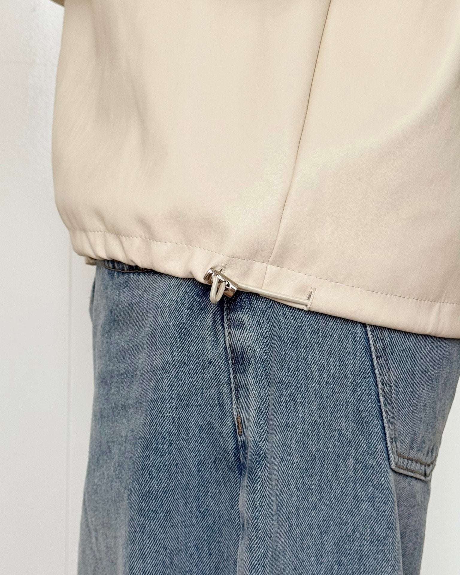 RUBI PU JACKET IN CREAM - scandivv