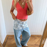 PREORDER - TILDE RUCHED SLEEVE V NECK TOP IN CORAL - scandivv