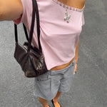 PREORDER - ADA TOP WITH SHELL BUTTONS IN PINK - scandivv
