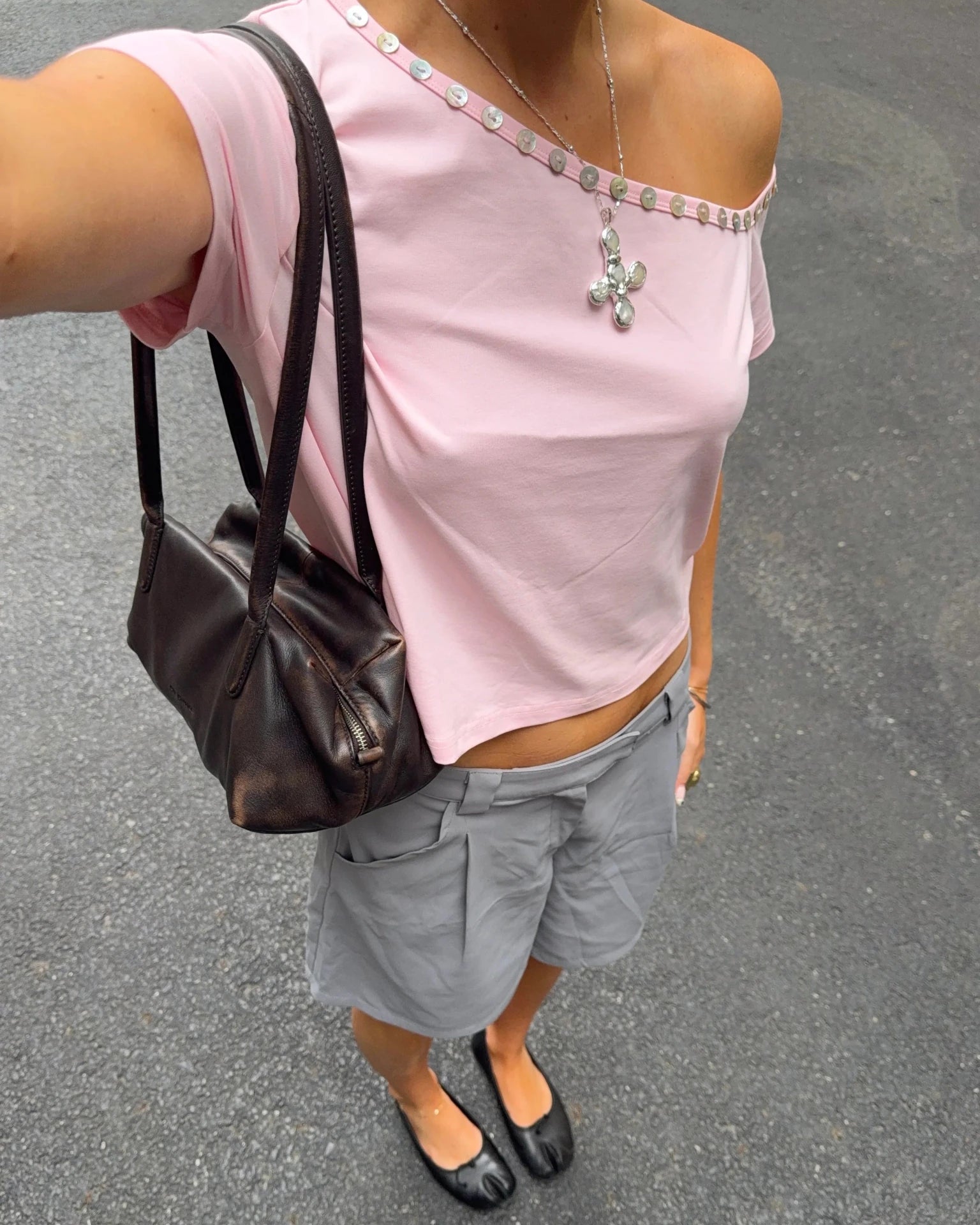 PREORDER - ADA TOP WITH SHELL BUTTONS IN PINK - scandivv
