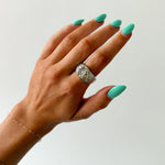 BEER RING SILVER IN WHITE - scandivv