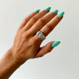 BEER RING SILVER IN WHITE - scandivv