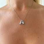 VIE INITIAL NECKLACE SILVER - scandivv