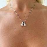 VIE INITIAL NECKLACE SILVER - scandivv
