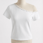 ADA TOP WITH SHELL BUTTONS IN WHITE - scandivv