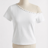 ADA TOP WITH SHELL BUTTONS IN WHITE - scandivv