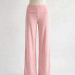 EVA WIDE LEG FOLDOVER PANTS IN PINK - scandivv